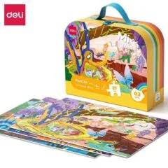 DELI GENIUS GLOW IN THE DARK PUZZLES DINOSAUR FAMILY 89 PCS ASSORTED