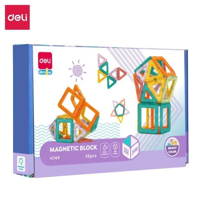 DELI GENIUS MAGNETIC BLOCK 35 PCS ASSORTED — image 1
