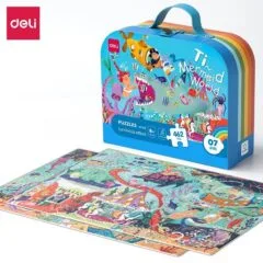 DELI GENIUS GLOW IN THE DARK PUZZLES MERMAID WORLD 462 PCS ASSORTED