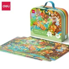DELI GENIUS GLOW IN THE DARK PUZZLES MUSICAL VALEY 212 PCS ASSORTED