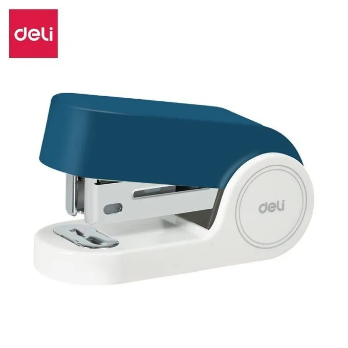 DELI LINFINI MINI STAPLER 15 SHEETS 24/6 & 26/6 BLUE — image 1