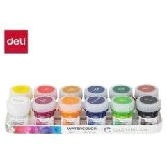 DELI WATERCOLORS 12 PCS 15ML