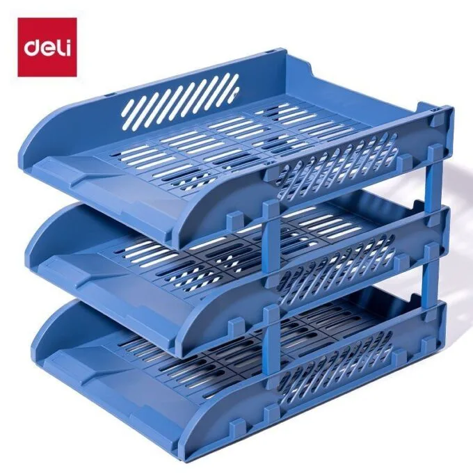 DELI FILE TRAY 3-TIER - BLUE — image 1