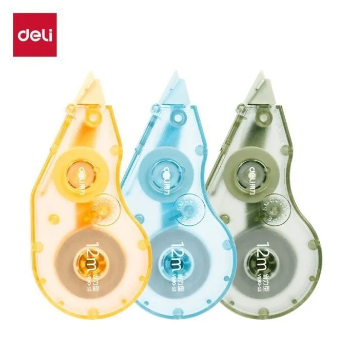 DELI CORRECTION TAPE 5MMX12M ASSORTED — image 1