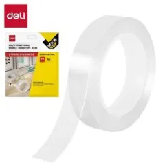 DELI MULTIFUNCTIONAL TRANSPARENT NANOTAPE 1MMX24MMX5M