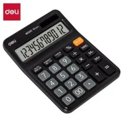 DELI DESKTOP CALCULATOR PLASTIC-12 DIGITS BLACK