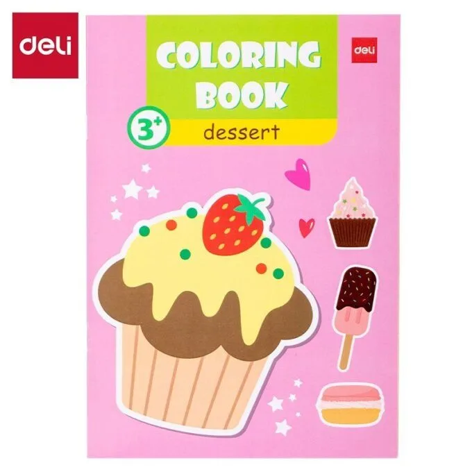 DELI COLOURING BOOK ASSORTED 210X148MM 8 SHEETS — image 1