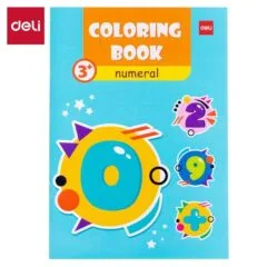 DELI COLOURING BOOK ASSORTED 210X148MM 8 SHEETS