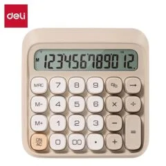 DELI DESKTOP CALCULATOR PLASTIC-12 DIGITS GREY