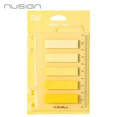 DELI NUSIGN STRIPS INDEX TABS 5 X 20 SHEETS PAD YELLOW