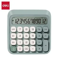 DELI DESKTOP CALCULATOR PLASTIC-12 DIGITS GREEN