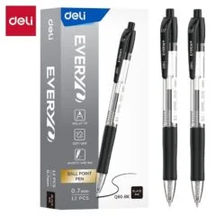 DELI BALL POINT PEN RETRACTABLE 0.7MM BLACK