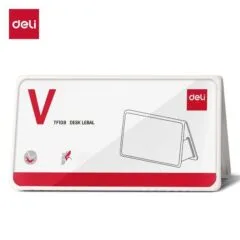 DELI MAGNETIC TABLE CARD FRAME 209X72X105MM WHITE