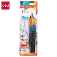 DELI 5 SYNTHETIC BRUSHES BLISTER SET 5 PCS