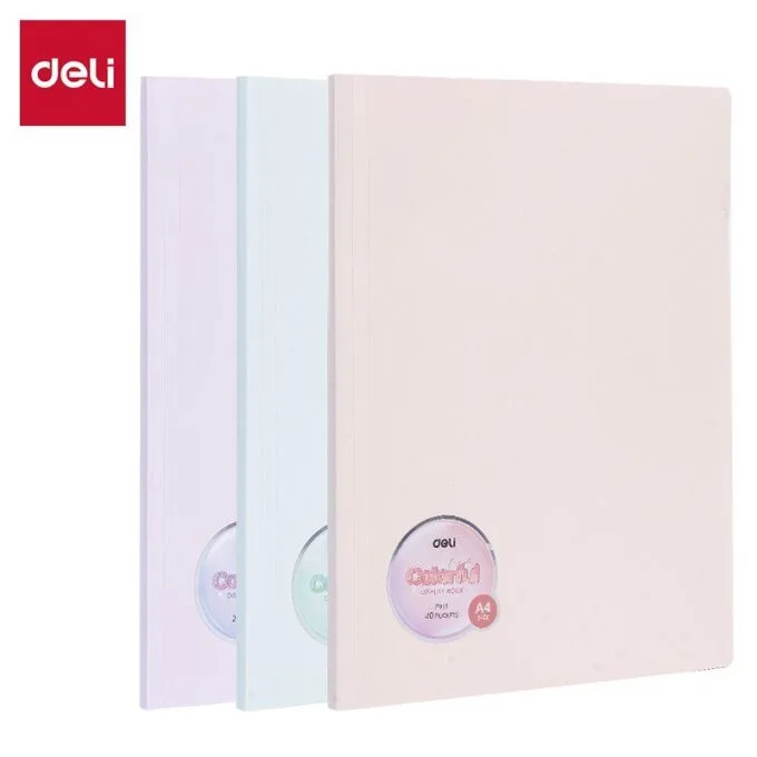 DELI DISPLAY BOOK A4 20P 3C ASSORTED — image 1