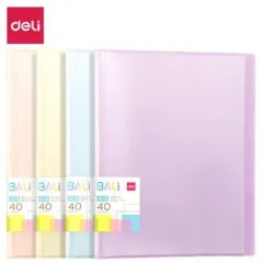 DELI DISPLAY BOOK A4 40P 4C (BLUE,YELLOW,PURPLE,RED)