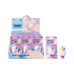SQUISHY CORRECTION TAPE UNICORN DESIGN 15PCS DISPLAY