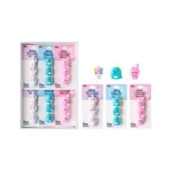 SQUISHY PENCIL TOPPER ERASER 3 PCS BLISTER ASSORTED (DINO-UNICORN-RABBIT)