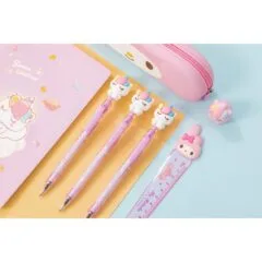 SQUISHY GEL INK ROLLER - BLUE - FINE TIP (0.5MM) UNICORN DESIGN 36PCS DISPLAY