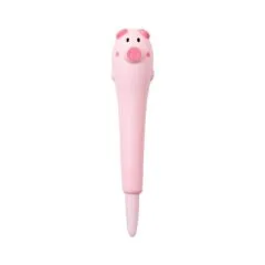 SQUISHY GEL INK ROLLER - BLUE - FINE TIP (0.5MM) PIG DESIGN 36PCS DISPLAY