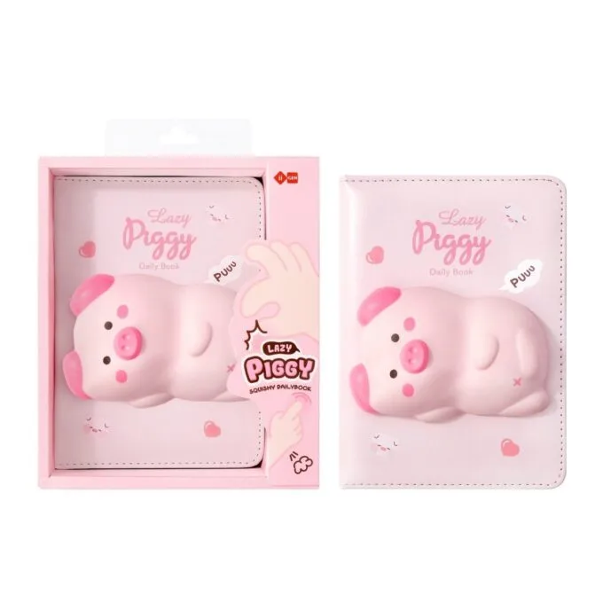 SQUISHY MINI NOTEBOOK 96 SHEETS PIG DESIGN — image 1