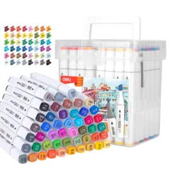 DELI TWIN SKETCH MARKERS 48 COLOURS BOX SET