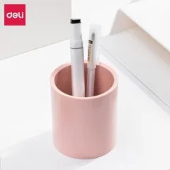 DELI NUSIGN PEN HOLDER Φ83 x95MM - RED
