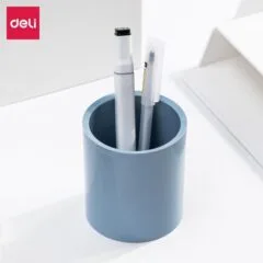 DELI NUSIGN PEN HOLDER Φ83 x95MM - BLUE
