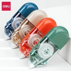 DELI NUSIGN CORRECTION TAPE W/CAP LONG 5MMX6M ASSORTED