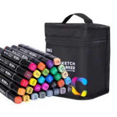 DELI TWIN SKETCH MARKERS 30 COLOURS BAG SET