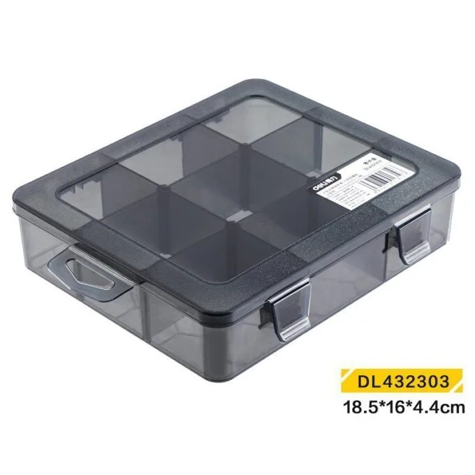DELI STORAGE BOX 180X160X44MM BLACK — image 1