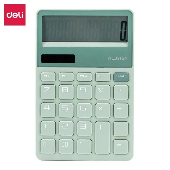 DELI NUSIGN CALCULATOR 12-DIGIT - GREEN — image 1
