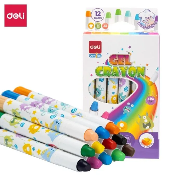 DELI GEL CRAYON 12 COLOURS — image 1