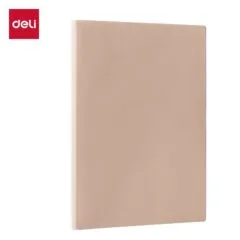 DELI PINK LEATHER COVER RULED NOTEBOOK A5 100 SHEETS 70 GSM
