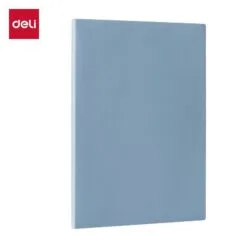 DELI BLUE LEATHER COVER RULED NOTEBOOK A5 100 SHEETS 70 GSM