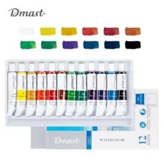 DELI DMAST WATERCOLOURS SET 12 PCS 12ML