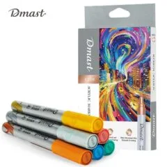 DELI DMAST ACRYLIC MARKER 6 METALLIC COLOURS SET