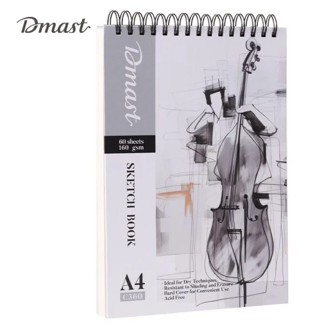 DELI DMAST SPIRAL SKETCH BOOK A4 160G 60 PAGES — image 1