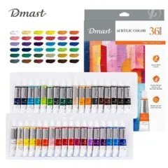 DELI DMAST ACRYLIC COLOURS - 36 COLOURS - 12ML TUBES