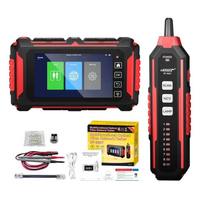 Noyafa Fiber & Network Tester with 150km OTDR, Full-protocol Network Analysis, PoE Testing, Ethernet Cable Verification, Multimeter NF-8607 — image 6