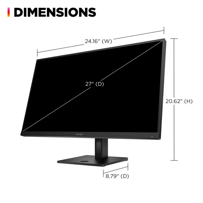 HP HyperX OMEN OLED 27qs (BY8Z1AA) — 27-inch QD-OLED 500Hz QHD Gaming Monitor — image 11