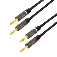 LogiLink audio, wtyk bananowy 3.0m