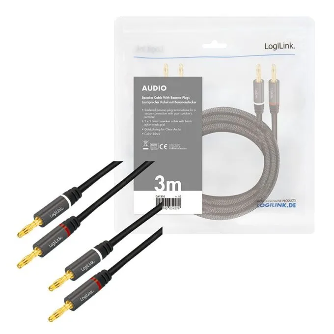 LogiLink audio, wtyk bananowy 3.0m — image 5