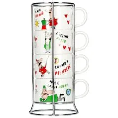 Bialetti Italia Do Cappuccino 4 pcs x 200 ml white