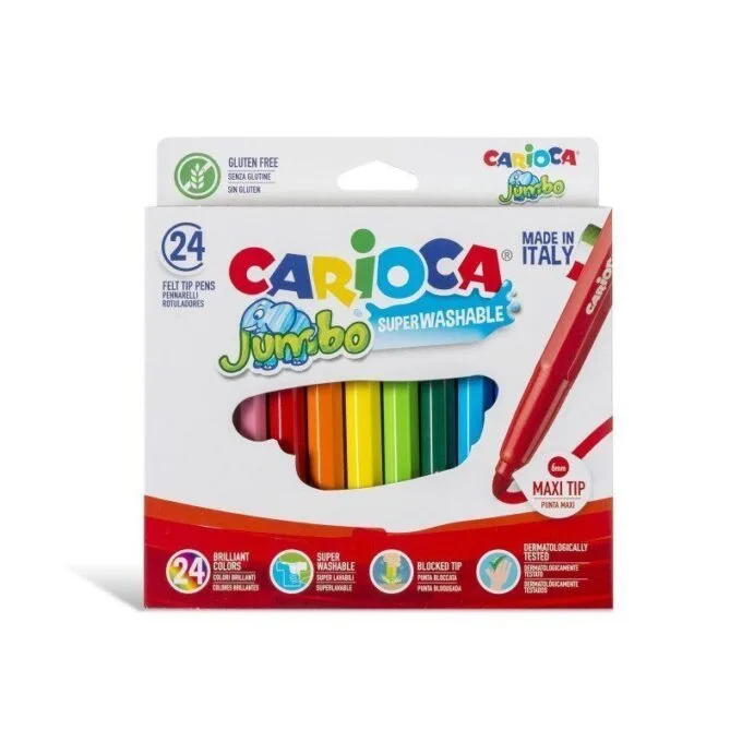 CARIOCA JUMBO 24 MAXI NIB MARKERS BOX — image 1