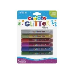 CARIOCA 6 PASTEL COLORS GLITTER GLUE 10.5ML
