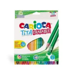 CARIOCA TITA ERASABLE COLOURED PENCIL BOX 24 PCS