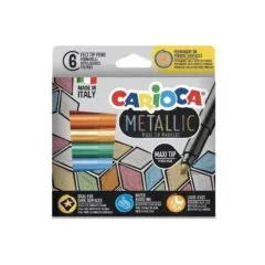 CARIOCA METALLIC 6 MAXI NIB MARKERS BOX