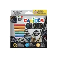 CARIOCA METALLIC FINELINER 8 FELT MARKERS