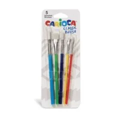 CARIOCA CLASSIC SCHOOL BRUSHES BLISTER SET 5 PCS